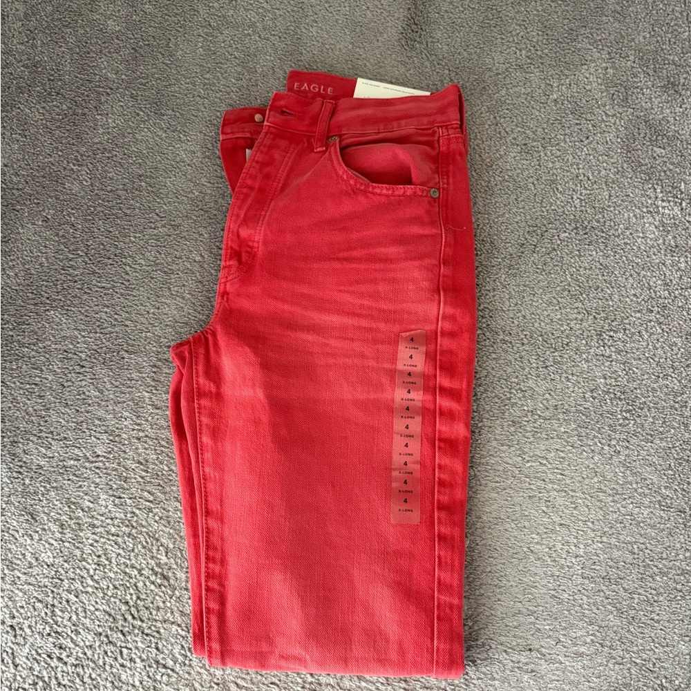 American Eagle Outfitters Vibrant Red Pants